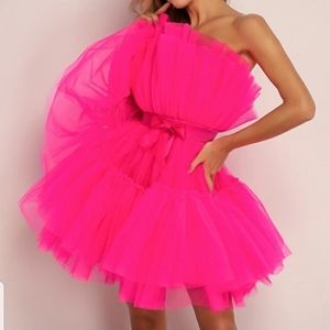 New SHEIN Bright Pink Tulle Dress